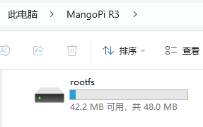 它显示为「rootfs」